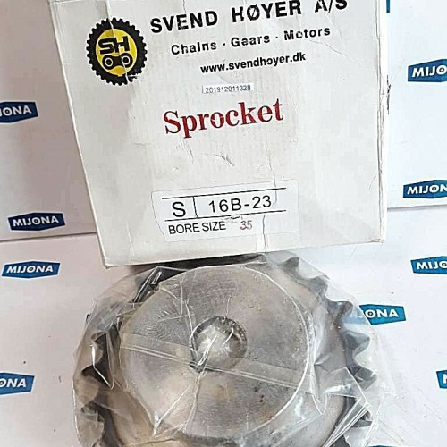 SVEND HØYER sprocket 16B 1 23 AH35 KS/SS BORE SIZE 35 16B 23