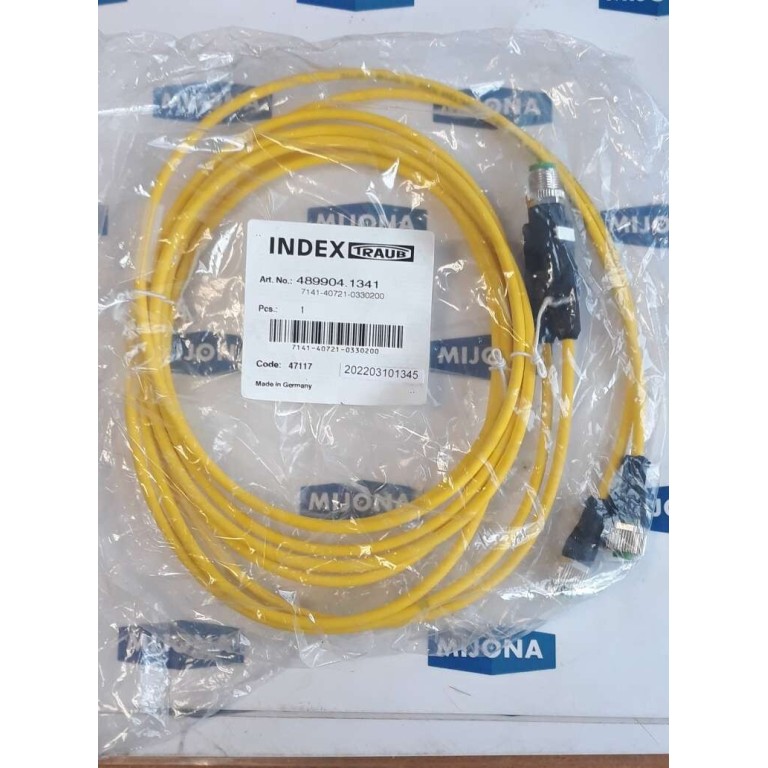 INDEX TRAUB 489904 1341 7141 40721 0330200 47117 47115 CABLE M12 2X0.34 2XM12 2M
