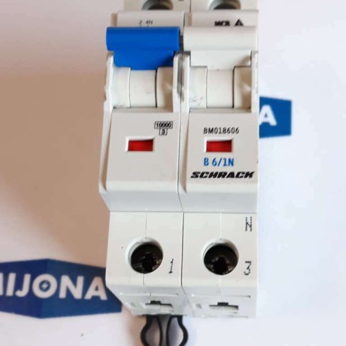 SCHRACK B6/1N MCB 230V AK56B BMS0 B 6/1N 15KA Miniature Circuit Breaker SCHRACK B6/1N MCB 230V AK56B BMS0 B 6/1N 15KA Miniature Circuit Breaker