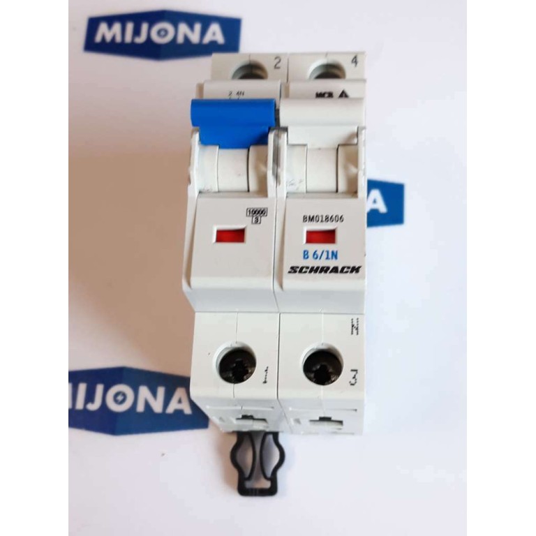 SCHRACK B6/1N MCB 230V AK56B BMS0 B 6/1N 15KA Miniature Circuit Breaker SCHRACK B6/1N MCB 230V AK56B BMS0 B 6/1N 15KA Miniature Circuit Breaker