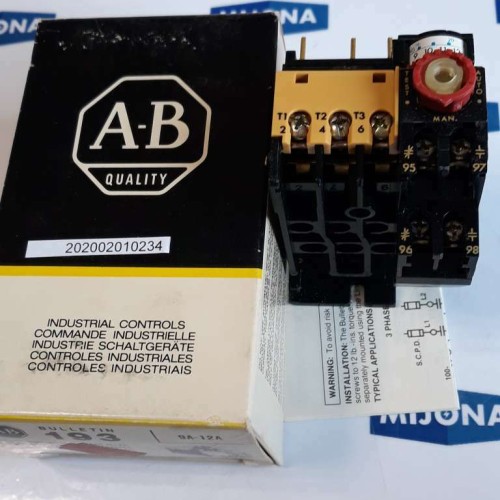 ALLEN BRADLEY 193 BSC12 SER A BIMETALILIC OVERLOAD RELAY 9A 12A