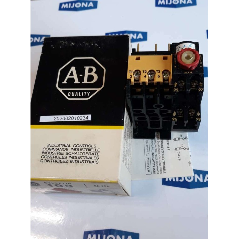 ALLEN BRADLEY 193 BSC12 SER A BIMETALILIC OVERLOAD RELAY 9A 12A