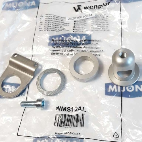 Wenglor WMS12AL MOUNTING SYSTEM ALUMINUM FOR 54.5X27X16MM (NEW OLD STOCK)