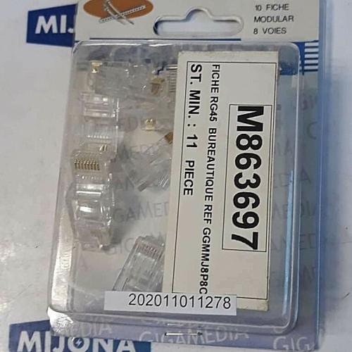 GIGAMEDIA GGM MJ8P8C 10 FICHE MODULAR 8 VOIES price for 11psc (new old stock)