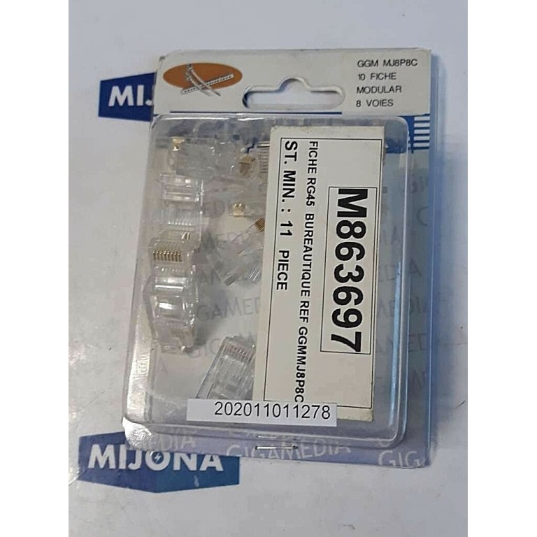 GIGAMEDIA GGM MJ8P8C 10 FICHE MODULAR 8 VOIES price for 11psc (new old stock)