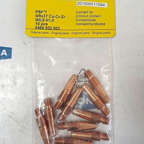 Esab 0468 502 003 PSF M8x37 Cu-Cr-Zr W0.8 H1,0 Contact tip PRICE FOR 10PSC
