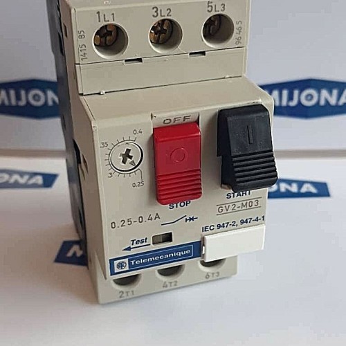 Telemecanique GV2 M03 IEC 947-2 -4-1 0.25-0.4A 50/60HZ 6KV (NEW OLD STOCK)