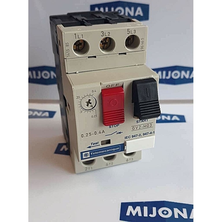 Telemecanique GV2 M03 IEC 947-2 -4-1 0.25-0.4A 50/60HZ 6KV (NEW OLD STOCK)