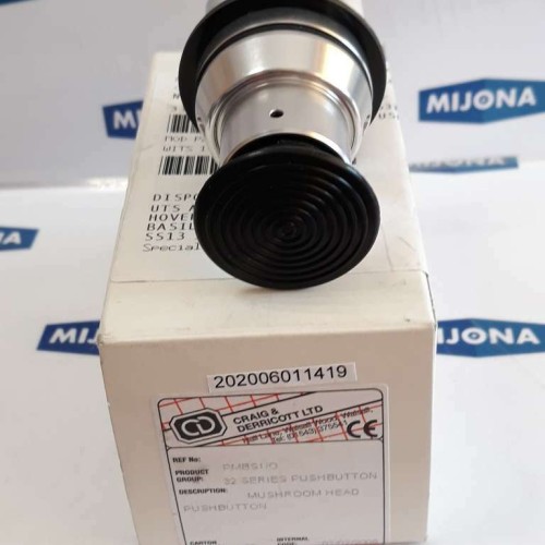 Craig &Derricott PMBS1 0 32 SERIES PUCHBUTTON MUSHROOM HEAD/ S1 CONTACT BLOCK PS