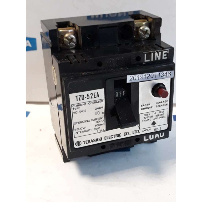 TERASAKI ELECTRIC TZD 52EA 240V 40A Circuit breaker (new old stock)
