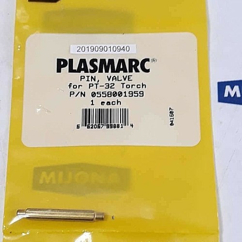 Esab PLASMARC PIN VALVE for PT-32 Torch P/N 0558001959