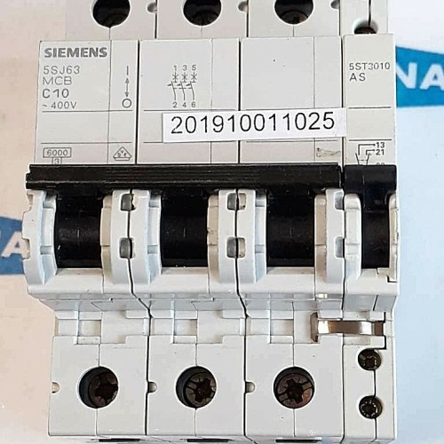 Siemens 5SJ6310 7KK20 Leitungsschutz Schutzschalter 5SJ63 MCB C10 400V IEC 60898
