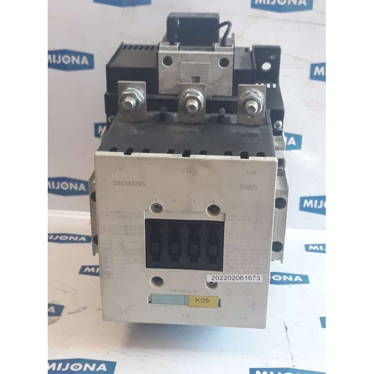 Siemens SIRIUS 3RT1056 6AP36  Contactor 230 V ac Coil  3-Pole 185 A 90 kW 3N