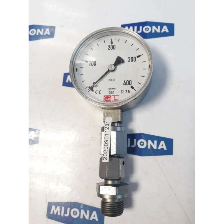 WIKA 316 SS 1105536922 CL.2.5 0-400BAR Pressure Gauge Ø60mm DOPAG