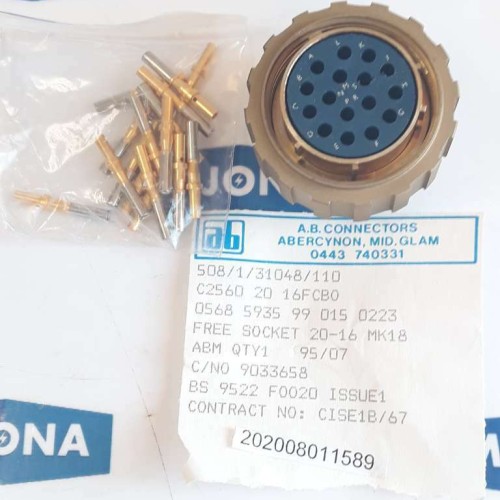 AB connectors ABM9507 0150223 SOCKET 20-16 MK18 ABM 95 07 (NEW OLD STOCK)