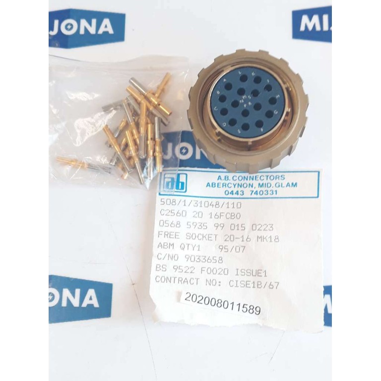 AB connectors ABM9507 0150223 SOCKET 20-16 MK18 ABM 95 07 (NEW OLD STOCK)