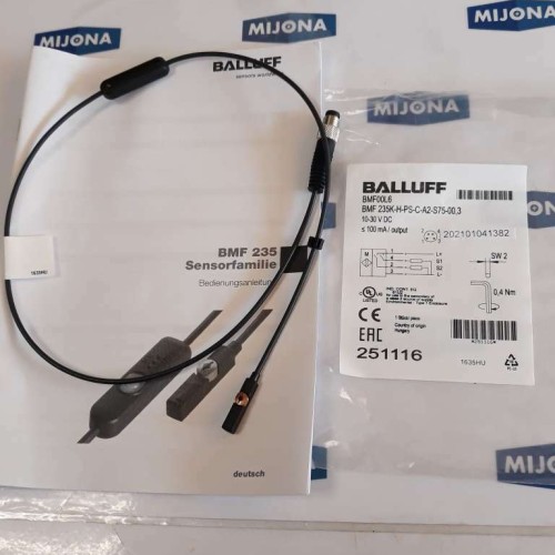 BALLUFF BMF00L6 BMF 235K H PS C A2 S75 00 3 MAGNETIC SENSOR 10-30VDC 100mA