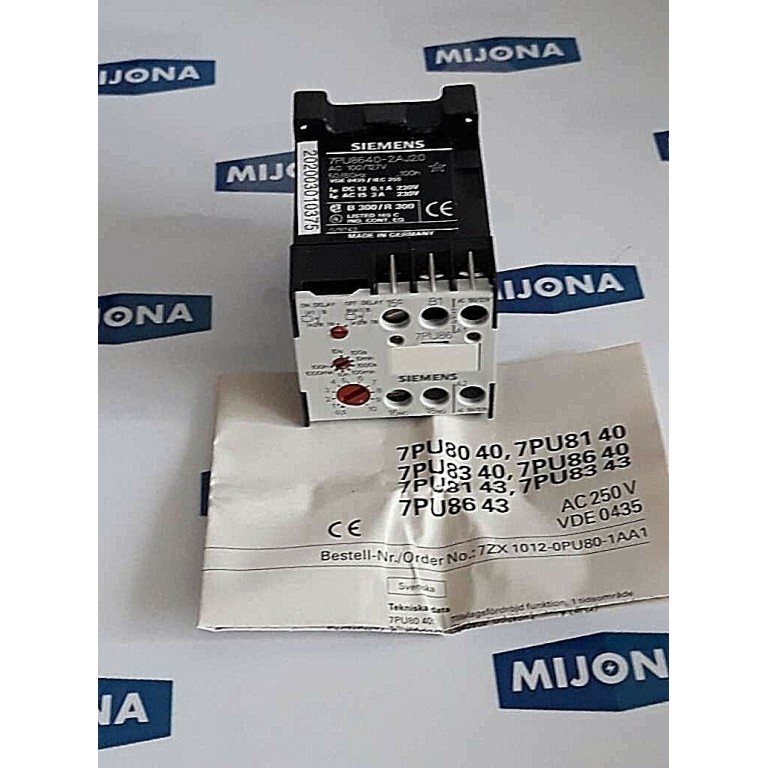 Siemens 7PU8640 2AH20 AC 100/127V 50/60HZ Time Relay Zeitrelais NEW OLD STOCK