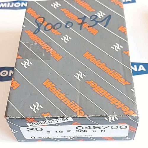 Weidmüller 045700 Q 10 F SAK 6 N PRICE FOR 20 PSC Jumpers (new old stock) Weidmüller 045700 Q 10 F SAK 6 N PRICE FOR 20 PSC Jumpers (new old stock)