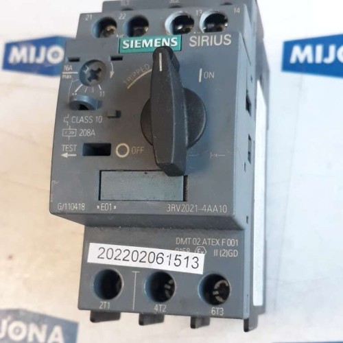 Siemens SIRIUS 3RV2021 4AA10 Motor Protection Circuit Breaker 11 - 16A