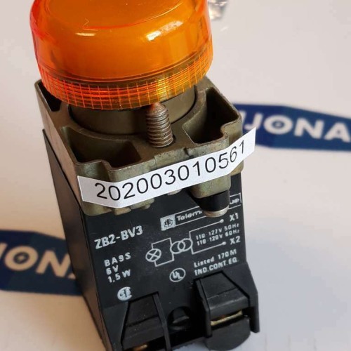 Telemecanique ZB2 BV3 Contact Block 6V 1.5W 50/60HZ 110/120V ORANGEnew old stock