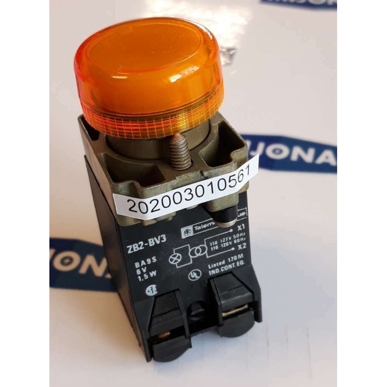 Telemecanique ZB2 BV3 Contact Block 6V 1.5W 50/60HZ 110/120V ORANGEnew old stock