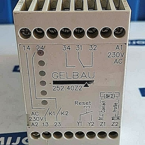 GELBAU 252 40Z2 REF: 3002 5240Z2 Ser no: 02 25240Z2x-A 0027 230V AC safety relay