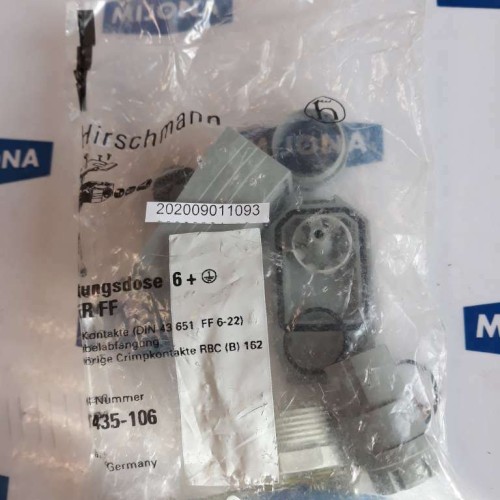 Hirschmann 931 435 106 leitungsdose cable socket 6+ N 6 R FF DIN 43 651 FF 6-22