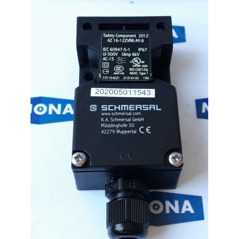 Schmersal AZ 16 12VRK M16 SAFETY COMPONENT 2012  IP67 500V 6kV NEW OLD STOCK