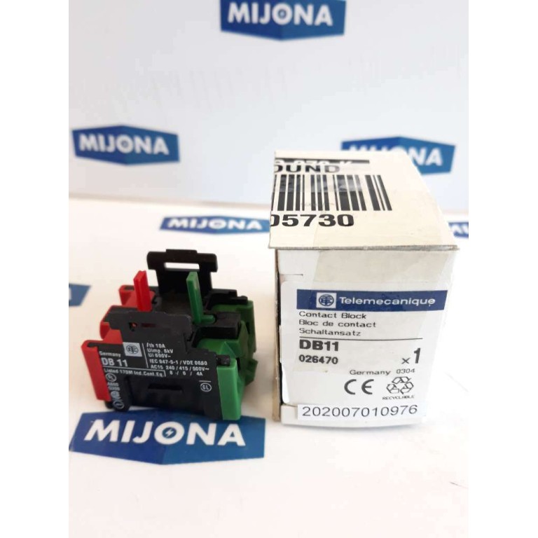 Telemecanique DB11 CONTACT BLOCK 026470 10A 6kV 690V AC15 240 415 500V Telemecanique DB11 CONTACT BLOCK 026470 10A 6kV 690V AC15 240 415 500V
