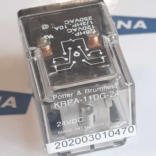 POTTER & BRUMFIELD KRPA 11DG 24 24VDC Power relay 1,6HP 120VAC new old stock,