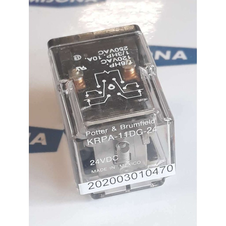 POTTER & BRUMFIELD KRPA 11DG 24 24VDC Power relay 1,6HP 120VAC new old stock,