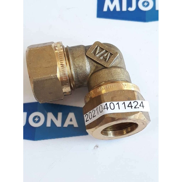 VATETTE Angle coupling 15 VA1139 YELLOW (NEW OLD STOCK)