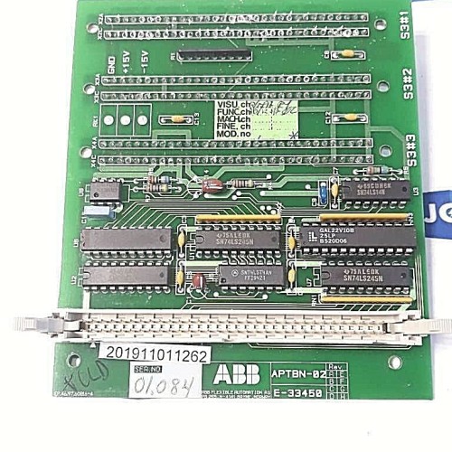 ABB APTBN 02 E 33450 SER NO: 01 084 E 50321 ABB APTBN 02 E 33450 SER NO: 01 084 E 50321