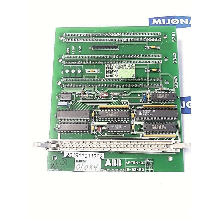 ABB APTBN 02 E 33450 SER NO: 01 084 E 50321