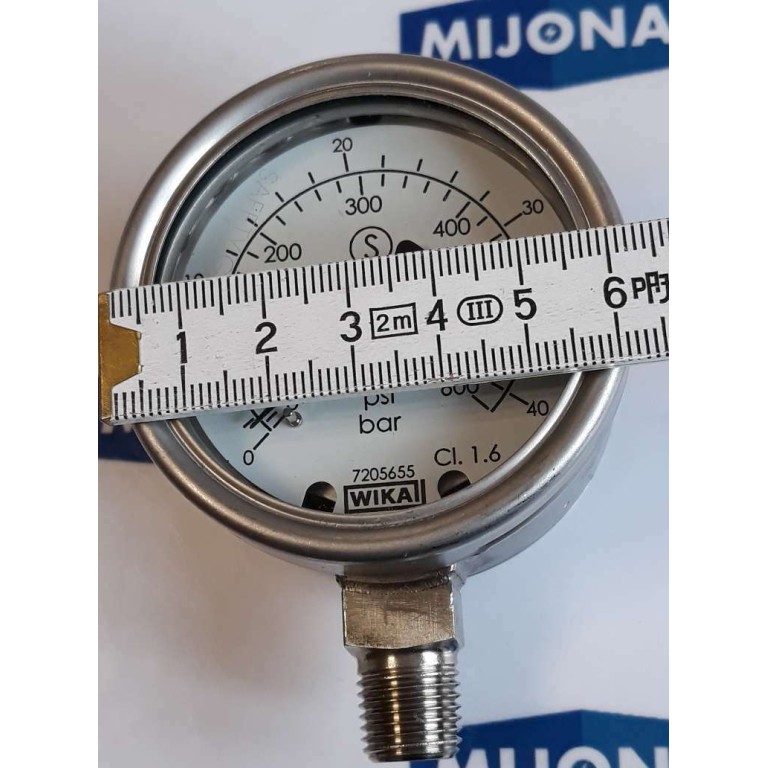 WIKA 7205655 ME200573 0-40bar MOD1775A CI.1.6 NITROGEN 316 SS new old stock WIKA 7205655 ME200573 0-40bar MOD1775A CI.1.6 NITROGEN 316 SS new old stock
