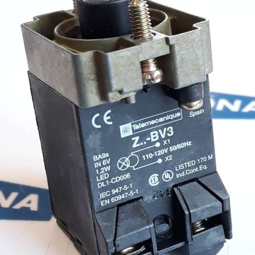 Telemecanique Z BV3 Contact Block 1.2W 50/60HZ 6V 110/120V (new old stock)
