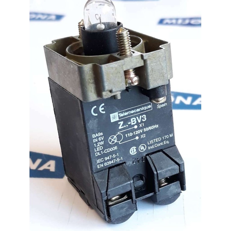 Telemecanique Z BV3 Contact Block 1.2W 50/60HZ 6V 110/120V (new old stock)