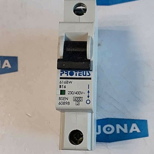 PROTEUS CIRCUIT BREAKER 616BW B16 230-400V BSEN 60898 new old stock