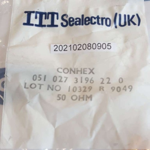 ITT SEALECTRO 051 027 3196 22 0 CONHEX 50 OHM 10329 R 9049