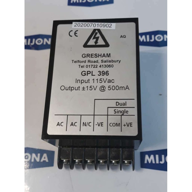 GRESHAM GPL 396 IN: 115VAC OUT: +-15V 500mA NEW OLD STOCK