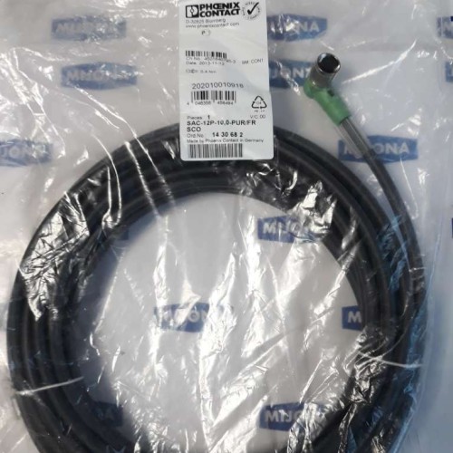 Phoenix Contact SAC 12P 10,0 PUR FR SCO 14 30 68 2 CABLE 10M M12 NEW OLD STOCK Phoenix Contact SAC 12P 10,0 PUR FR SCO 14 30 68 2 CABLE 10M M12 NEW OLD STOCK