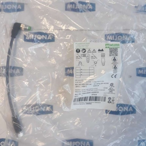 Murr Elektronik 7000 88061 6300010 M8 male 90° M8 FEMALE 90° 0,1M 50V AC 60DC 4A Murr Elektronik 7000 88061 6300010 M8 male 90° M8 FEMALE 90° 0,1M 50V AC 60DC 4A