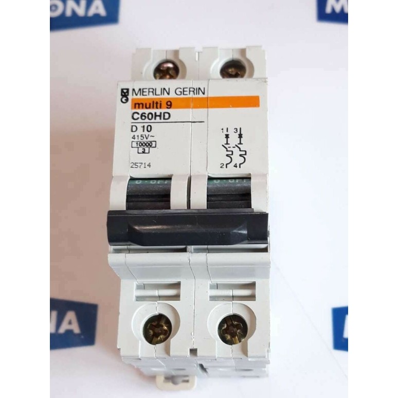 Merlin Gerin Multi 9 C60HD D10 415V CIRCUIT BREAKER (NEW OLD STOCK) Merlin Gerin Multi 9 C60HD D10 415V CIRCUIT BREAKER (NEW OLD STOCK)