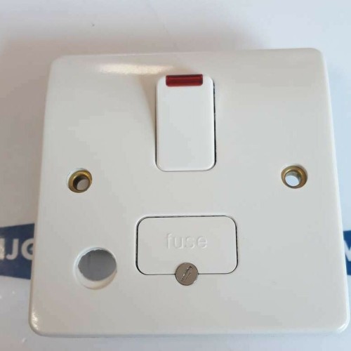 MK logic plus K1070 WHI 13A DP SW. CONN UNIT FFLEX NEON BS 1363 250V