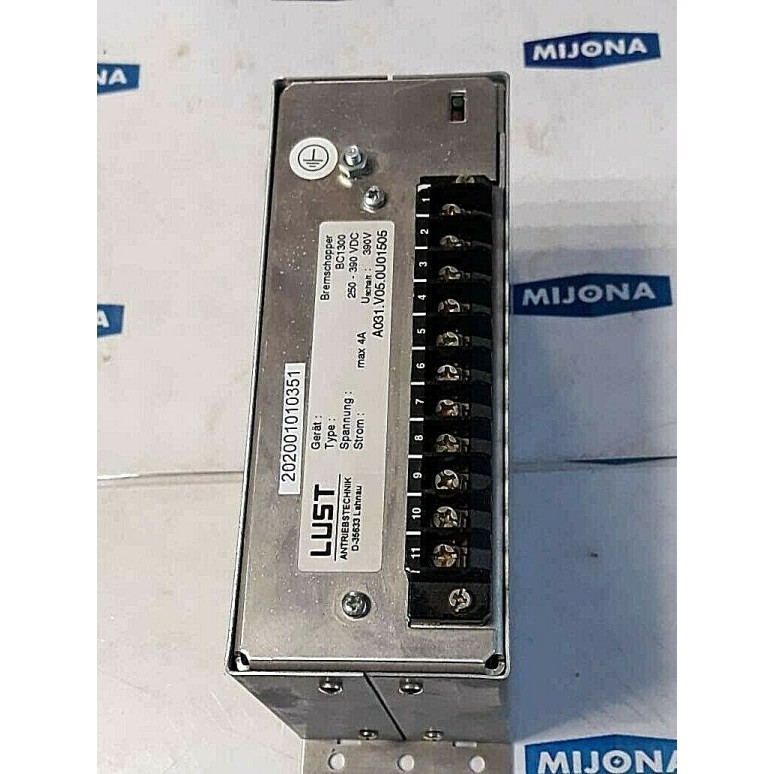 LUST A031 V05 0U01505 BC1300 250-390 VDC 390V 4A brake chopper (new old stock) LUST A031 V05 0U01505 BC1300 250-390 VDC 390V 4A brake chopper (new old stock)