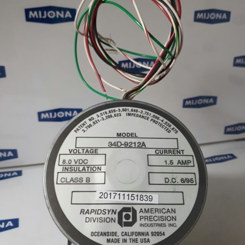 RAPIDSYN DIVISION AMERICAN PRECISION Motor 34D-9212A (new old stock)