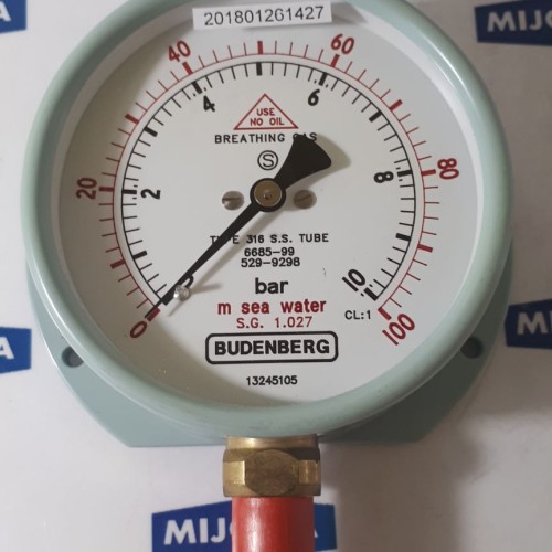 Budenberg Druckmessgerät Typ: 316 S.S Tube (new old stock)