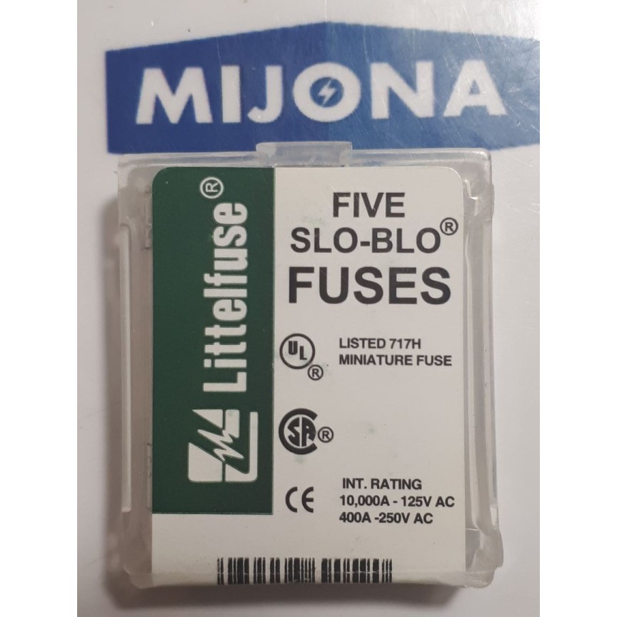 Littelfuse 03266.25V 10,000A 125VAC 400A-250VAC Littelfuse 03266.25V 10,000A 125VAC 400A-250VAC