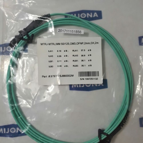 Corning optical cable MTRJ-MTRJ MM 50/125 OM3 OFNP 2MM DX 2M 979702SJ880002M